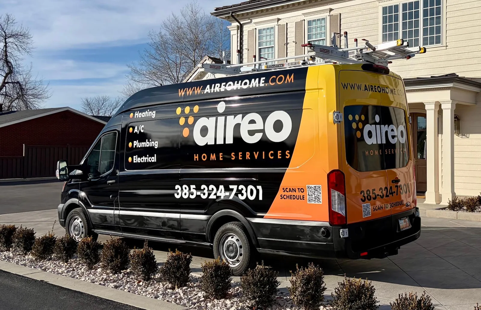 Aireo service truck on the Wasatch Front